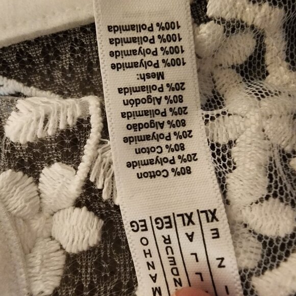 Mapale Lace Longline Bra & Strappy Thong Set NWT White XL - Picture 10 of 16